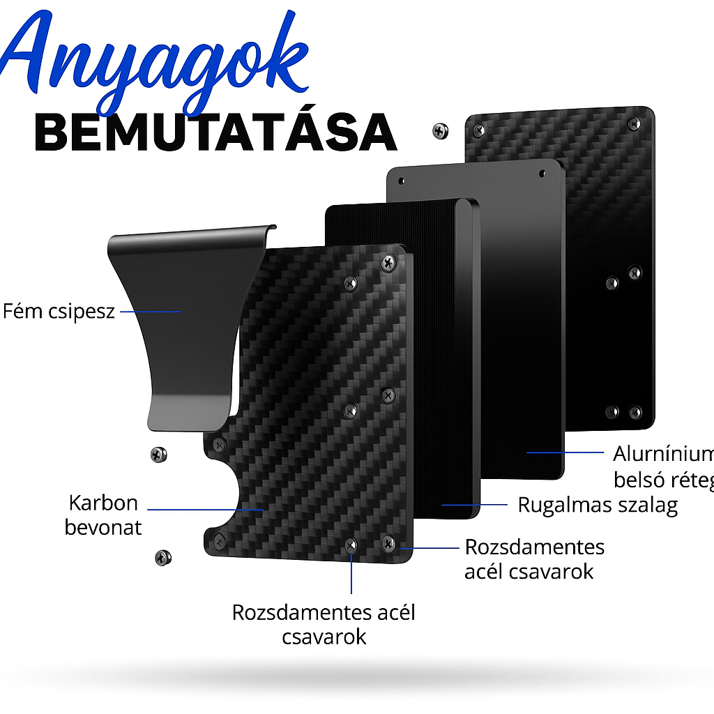Carbon RFID Blokkoló Férfi Pénztárca - MovTech