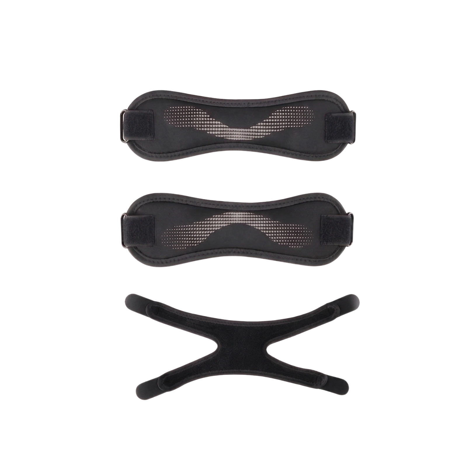 Movtech Knee Pro térdrögzítő elemei fehér háttér előtt
