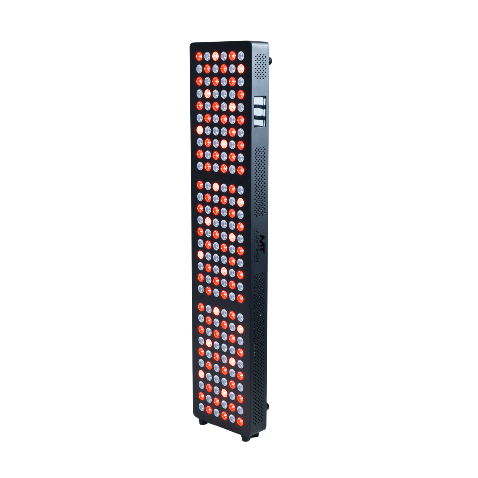 Movtech Red Light MAX 180 vörös LED panel saját talpain, ferde nézetből